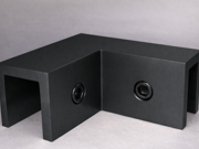 Over Panel Fitting Connector - 90 Degree - Matt Black